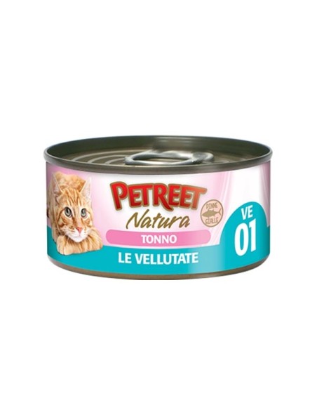 Petreet Natura Le Vellutate Tonno  Multipack 6 Promo. Cibo Umido Per Gatti.