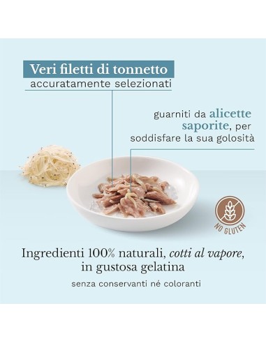 Schesir Tonnetto con Alicette Gr.85 Cibo Umido per Gatti