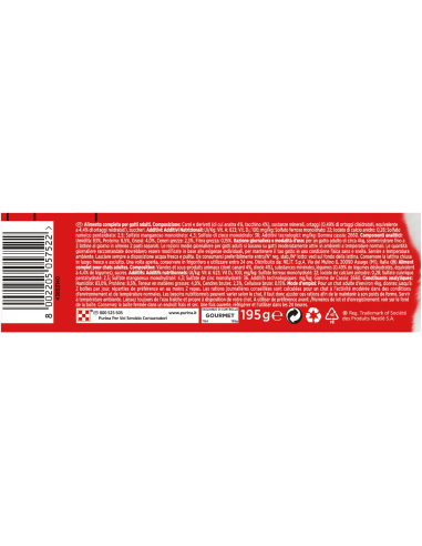 Gourmet Trancetti Geleè Anatra Tacchino e Verdure gr 195. Cibo Umido Per gatti