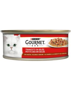 Gourmet Trancetti Geleè Anatra Tacchino e Verdure gr 195. Cibo Umido Per gatti 2
