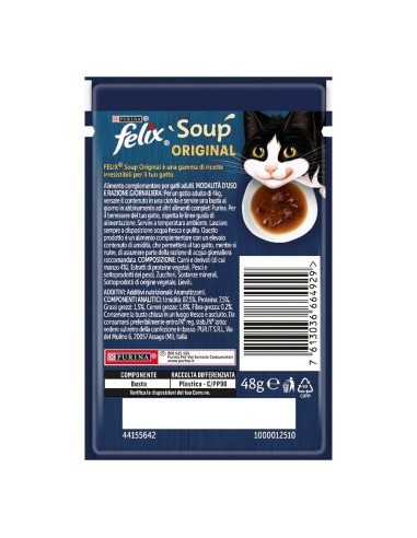 Felix Soup Manzo GR 48. Mangime Per Gatti.