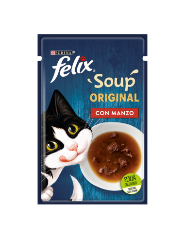 Felix Soup Manzo GR 48. Mangime Per Gatti.