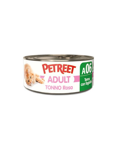 Petreet Natura Tonno Rosa con Fagiolini Gr.70 (5+1 ) Cibo Umido per Gatti