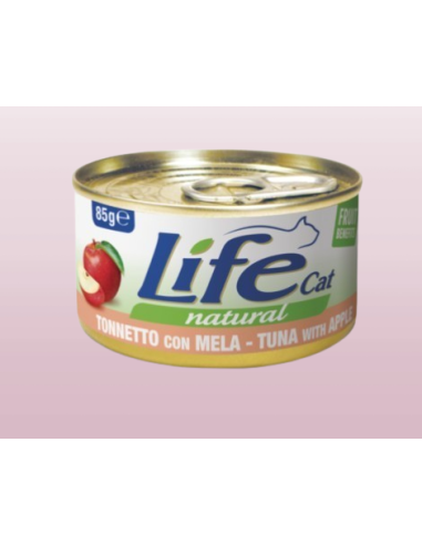 Life Cat Tonnetto Con Mela gr 85. Cibo Umido per Gatti