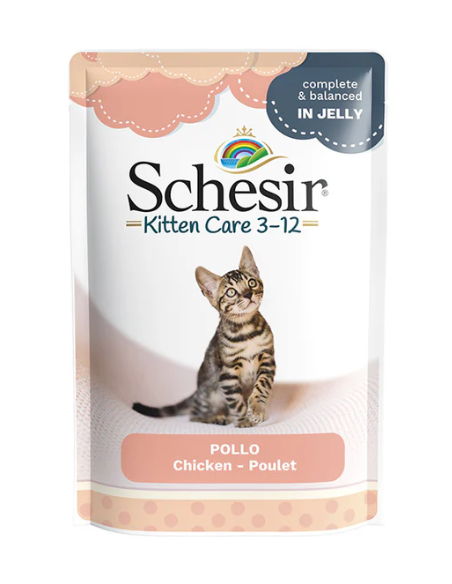 Schesir Cat Busta Kitten Filetti Di Pollo In Jelly Gr 85. Alimento Per Gatti
