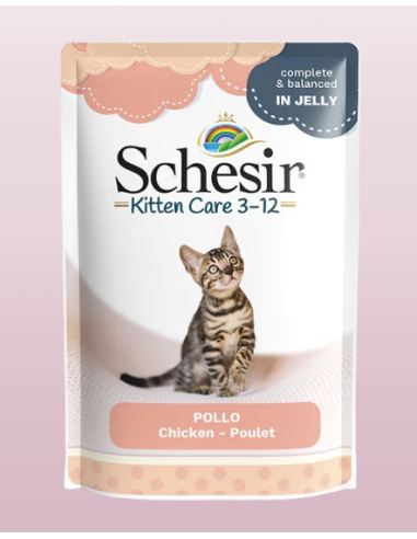 Schesir Cat Busta Kitten Filetti Di Pollo In Jelly Gr 85. Alimento Per Gatti