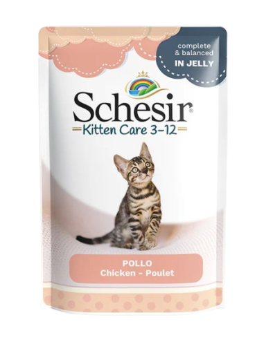 Schesir Cat Busta Kitten Filetti Di Pollo In Jelly Gr 85. Alimento Per Gatti