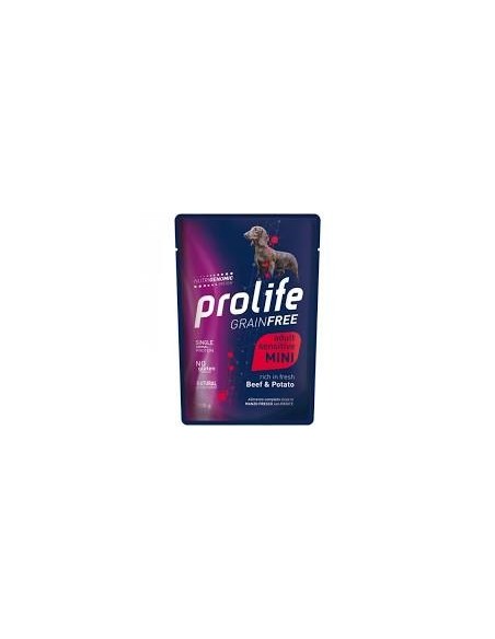 Prolife Grain Free Adult Mini Sensitive Beef and Potato (Manzo e Patate) Gr.100 Cibo Umido per Cani.