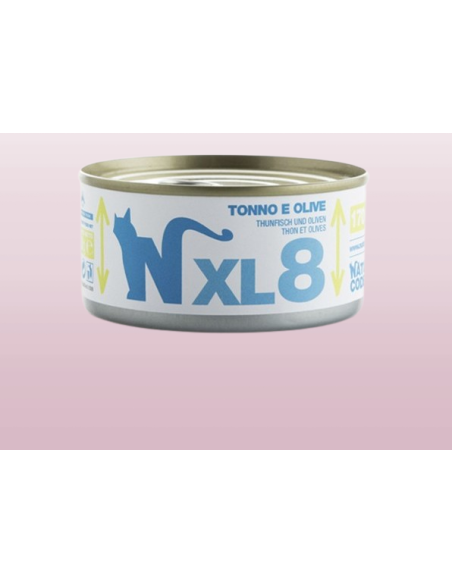 Natural Code XL 8 Tonno e Olive Gr.170 Cibo Umido per Gatti Adulti