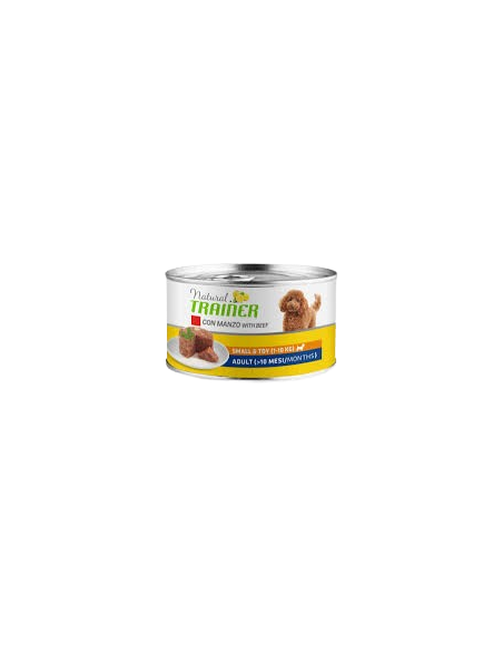 Trainer Dog natural Small and Toy Manzo gr 150. Cibo Umido per cani .