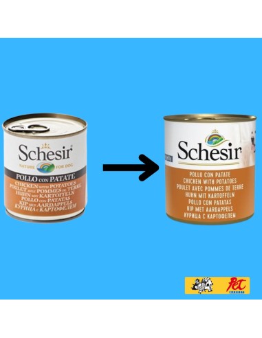 Schesir Pollo e Patate gr 285. Cibo Umido Per Cani.