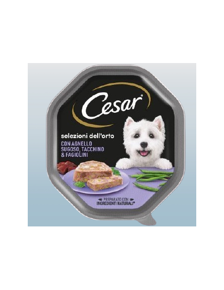Cesar Selezioni Dell'Orto Agnello Sugoso Tacchino Fagiolini gr.150. Alimento  Per Cani
