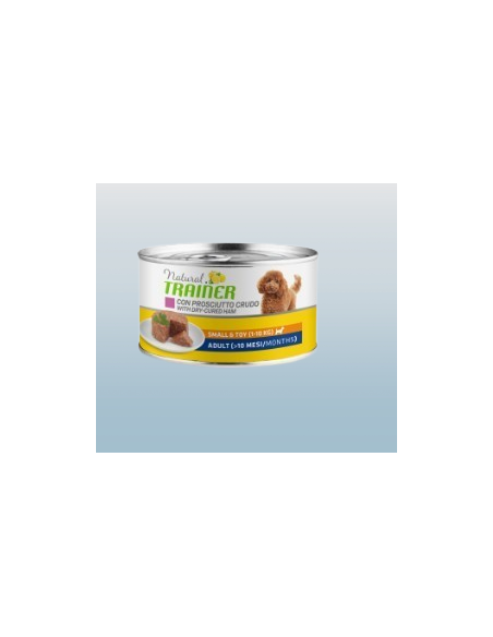 Natural Trainer Dog Small And Toy con Prosciutto gr  150. Cibo Umido Per Cani