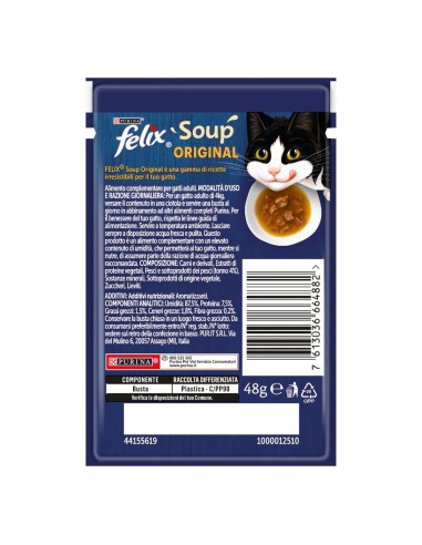 Felix soup tonno gr 48. Cibo Umido Per Gatti