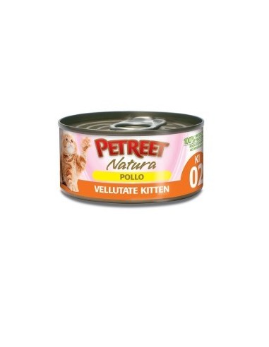 Petreet Natura Le Vellutate kitten  Pollo gr 60. Cibo Umido Per Gatti