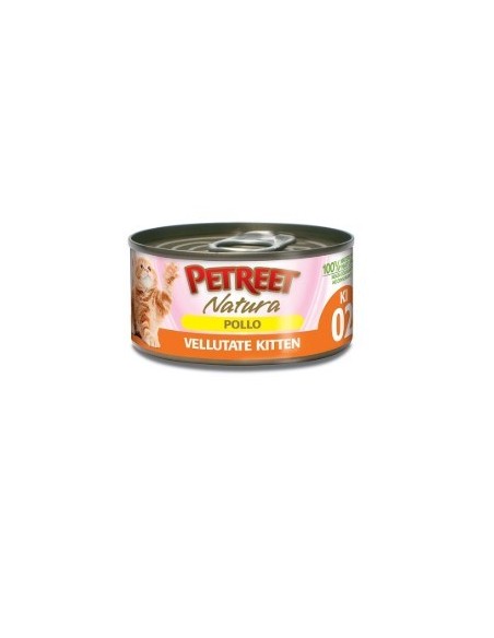 Petreet Natura Le Vellutate kitten  Pollo gr 60. Cibo Umido Per Gatti