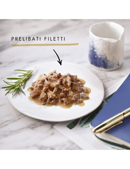 Gourmet Perle Filetti Con Coniglio gr 85. Cibo Umido per gatti