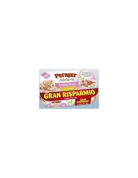 Petreet Natura Tonno Rosa Con Patate Multipack 5+1. Mangime Umido Per Gatti