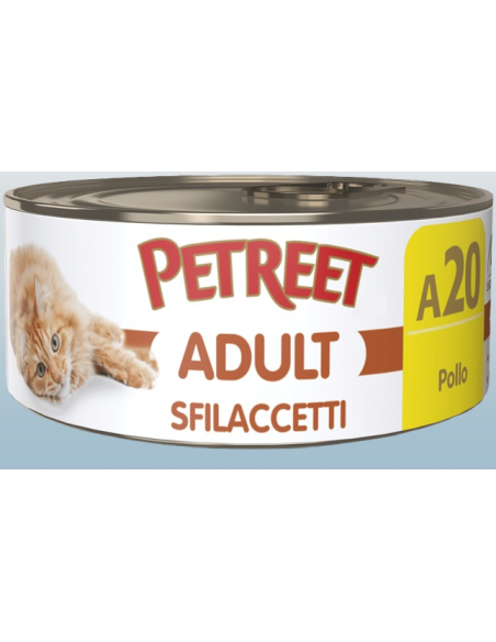 Petreet Adult Sfilaccetti Pollo gr 70.A20  Cibo Umido Per Gatti