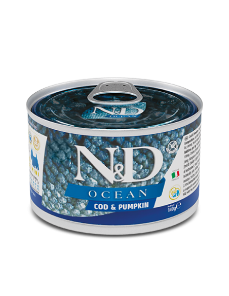 Natural and Delicious Ocean Merluzzo e Zucca gr 140. Cibo Umido per cani