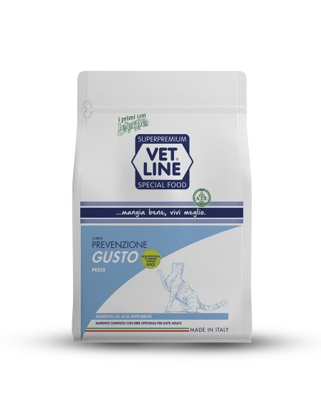 Vet Line Prevenzione Gusto Pesce gr.800. Cibo secco per gatti .