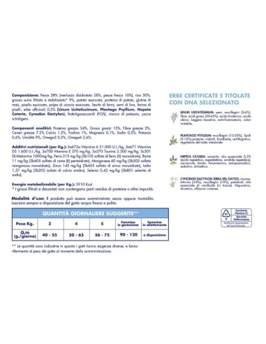 Vet Line Prevenzione Gusto Pesce gr.800. Cibo secco per gatti .