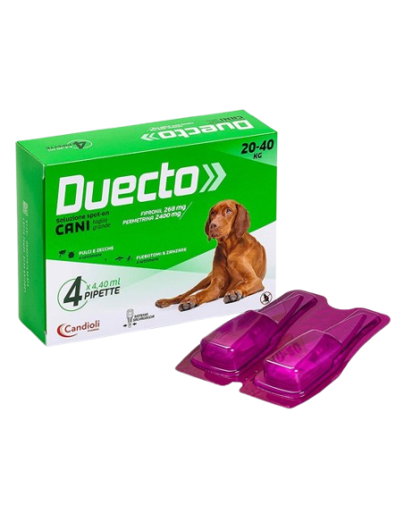 Duecto Spot On Per Cani 20-40 Kg . 4 Pipette . Antiparassitario per cani