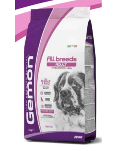 Gemon Medium Adult Maiale e Riso kg 3. Crocchette per cani