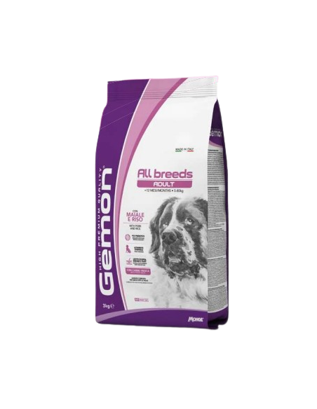 Gemon Medium Adult Maiale e Riso kg 3. Crocchette per cani