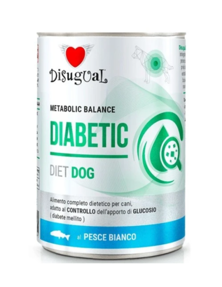 Disugual Diet Cane Diabetic Pesce gr 400. Diete . Cibo Umido per cani.