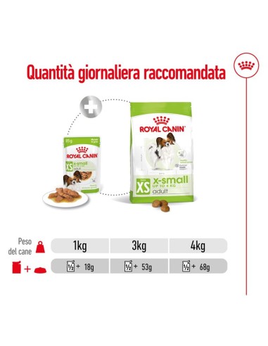offerta XSmall Adult  Busta Gr.85 Royal Canin. Cibo Umido per cani