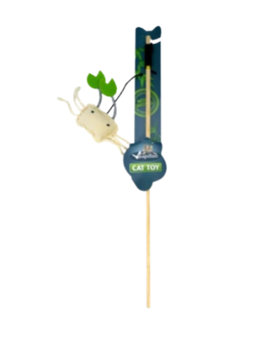 Canna Da pesca Naturale Con Granchio . Giochi per gatti