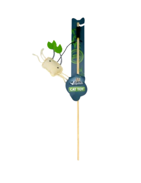 Canna Da pesca Naturale Con Granchio . Giochi per gatti