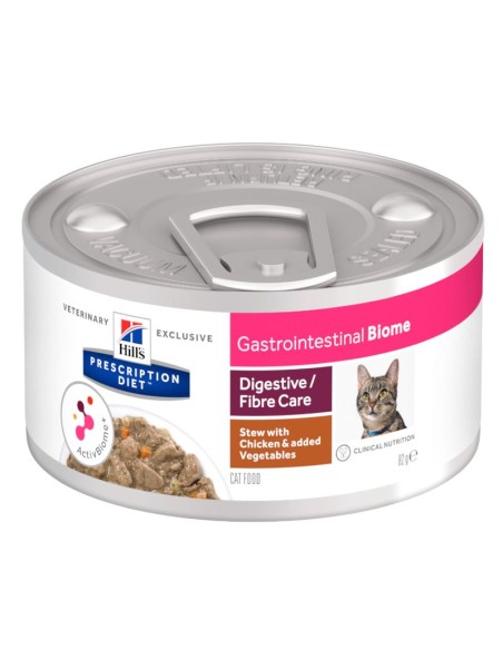 HILL'S FEL.GASTROINTESTINAL BIOME STRESS con verdure GR.82. Diete Cibo umido per gatti .