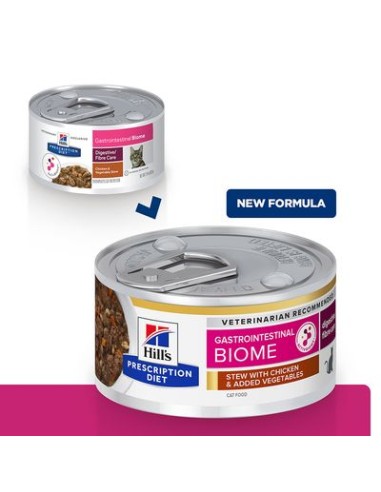 HILL'S FEL.GASTROINTESTINAL BIOME STRESS con verdure GR.82. Diete Cibo umido per gatti .