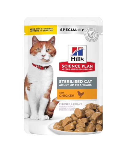 Hill's Busta Sterilizzato Pollo gr 85. Cibo Umido per gatti.