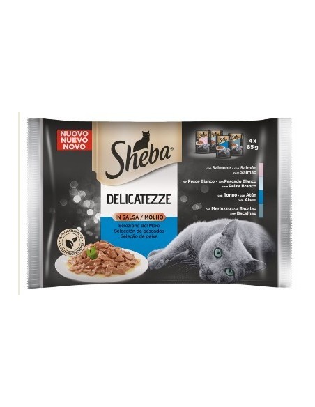 SHEBA DELICATEZZE IN SALSA SELEZIONE DEL MARE 4 X 85 gr.