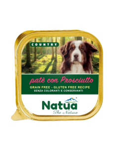 Natua Country Dog Prosciutto gr.300.Cibo umido Per Cani