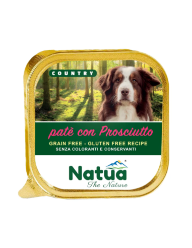 Natua Country Dog Prosciutto gr.300.Cibo umido Per Cani