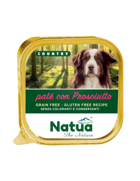 Natua Country Dog Prosciutto gr.300.Cibo umido Per Cani