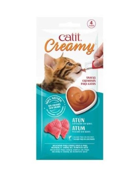 Catit Creamy Superfood Tonno 4X10 GR. Snack per Gatti