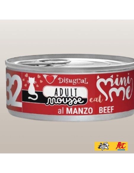 Mini Me 32 Adult Mousse al Manzo gr 85. Cibo Umido per Gatti