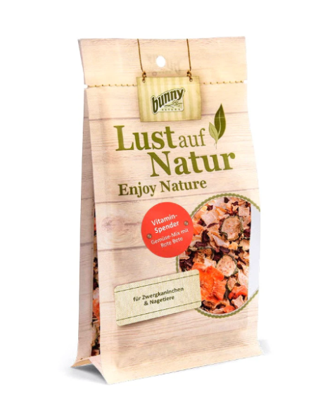 Bunny Nature Energizzante - Mix Di Verdure e Barbabietola gr 50. Mangime per Roditori