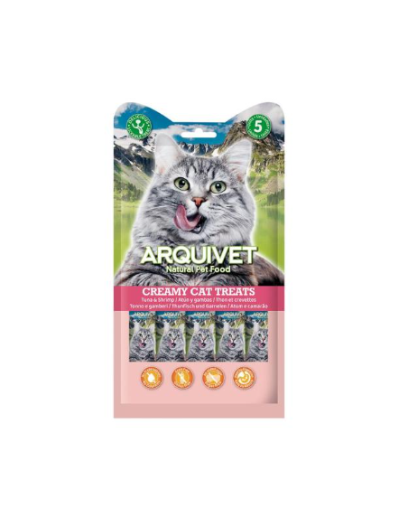Arquivet Snack Liquido Gatto Al Tonno e Gamberi 5 pezzi. Snack per Gatti