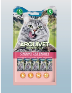 Arquivet Snack Liquido Gatto Al Tonno e Gamberi 5 pezzi. Snack per Gatti.