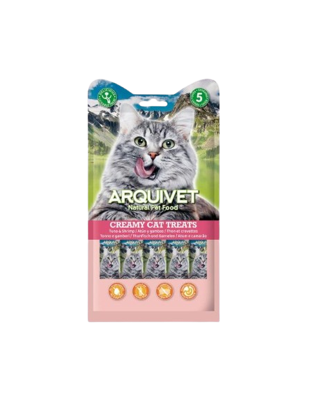 Arquivet Snack Liquido Gatto Al Tonno e Gamberi 5 pezzi. Snack per Gatti