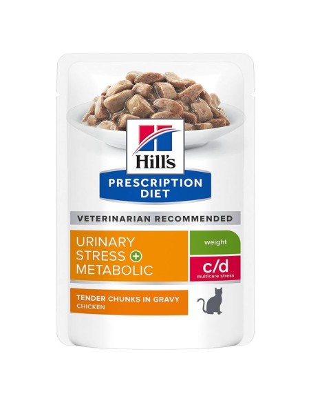 Hill's Felice C/D Urinary Stress  Pollo Busta + Metabolic gr .85 . Diete Umido Per gatti