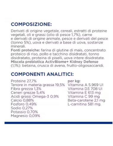 Hill's Feline Croccantini K/D Tonno kg 1,5. Diete Cibo Secco per gatti