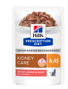 Hill's Feline k/d Salmone Buste gr 85. Diete. Cibo Umido Per Gatti 2