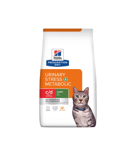 Hill's Feline c/d Urinary Stress + Metabolic kg 1,5. Diete . Cibo Secco Per Gatti .